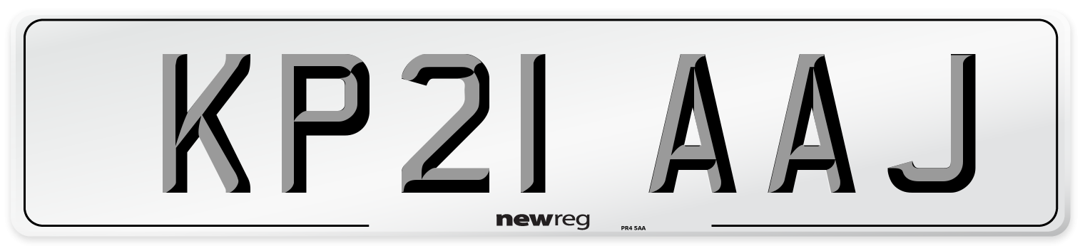 KP21 AAJ Number Plate from New Reg